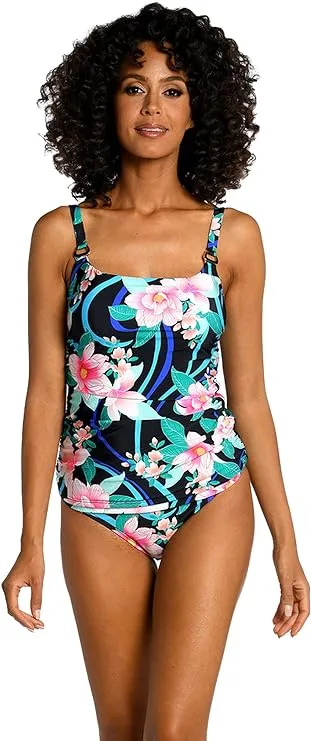 Nightfall Underwire Tankini Swim Top In Black