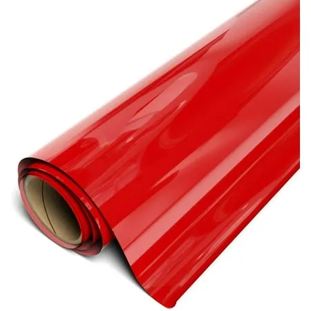 Rouleau de vinyle de transfert thermique Siser EasyWeed 11,8" x 5ft (rouge) - - Compatible avec Siser, Cricut, Silhouette et autres découpeuses artisanales/professionnelles - Certifié CPSIA