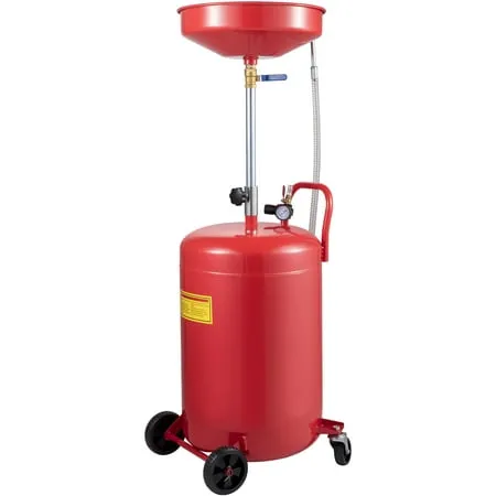 VEVOR Waste Oil Drain Tank 20 Gallon Portable Oil Drain Air Operated Drainer Oil