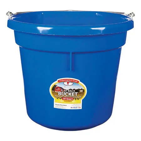 Miller MFG.- 20 Quart Plastic Flat Back Bucket