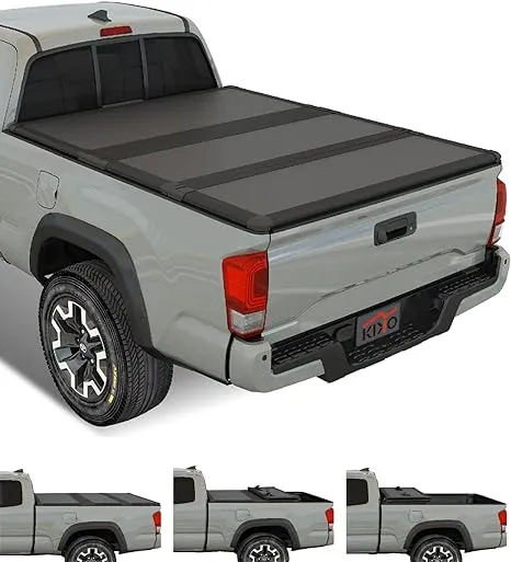 Kikito Professional FRP Hard Tri-Fold Truck Bed Tonneau Cover for 2016-2024 T...