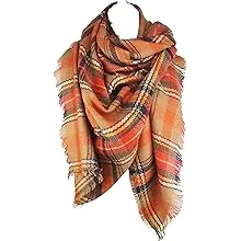 Vivian & Vincent Women's Plaid Blanket Fall Winter Scarf Wrap Oversized Shawl ...