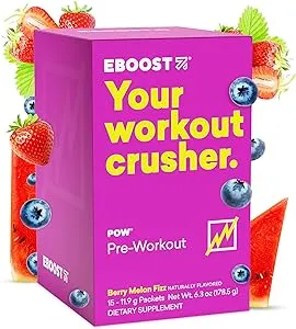 Pre-Workout Berry Melon Fizz 15 Count  by Eboost