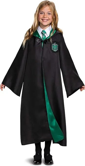 Kids Deluxe Harry Potter Slytherin Robe - Large 10-12