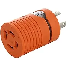 AC WORKS 30Amp 4 Prong 125/250Volt L14-30P Locking Plug to L14-20