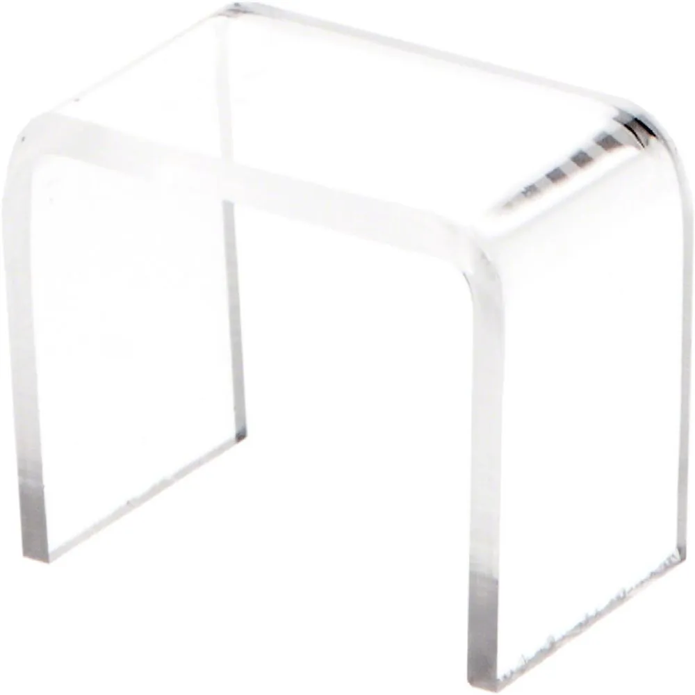 Plymor Clear Acrylic Rectangular Display Riser, 1 inch Height x 1.5 inch Width x 1 inch Depth (3/32 inch thick) (3 Pack)