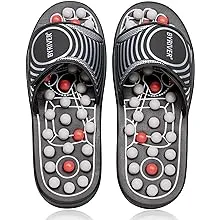 BYRIVER Acupressure Foot Massage Mat Slide Sandals, Reflexology Pressure Point Massage Tools, Pain Relief Health Shoes Slippers, Relaxation Gifts for