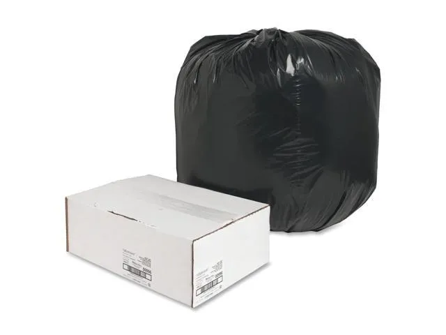 Nature Saver Trash Can Liners Rcycld 40-45 Gal 1.65mil 40"x46" 100/BX BK 00996