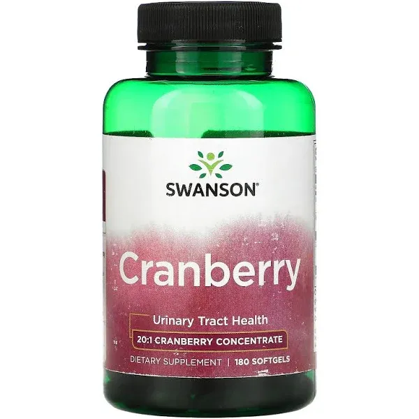 Swanson Supplement Cranberry 20:1 Concentrate Softgel 180ct