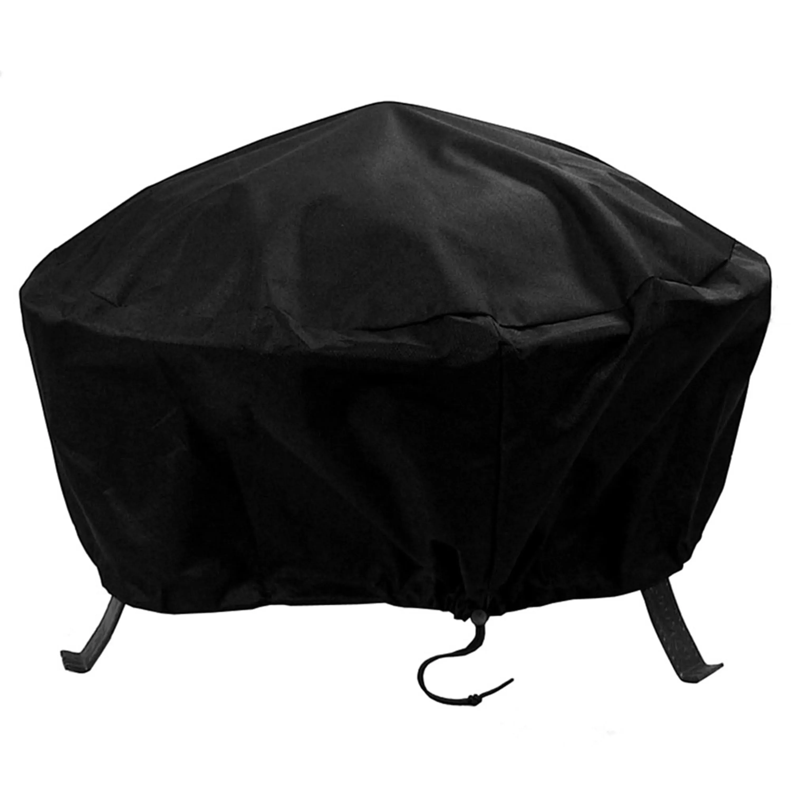 Sunnydaze Decor 40" Weather-Resistant Round Fire Pit Cover - Black