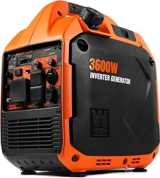 WEN 3600-Watt Portable Inverter Generator, RV-Ready, Quiet and Lightweight with Fuel Shut Off (56360i)