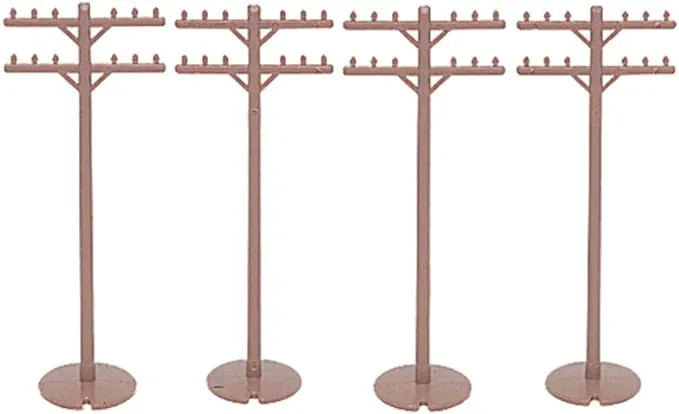 Bachmann Trains - Scenery Accessories - TELEPHONE POLES (12 pcs) - HO Scale