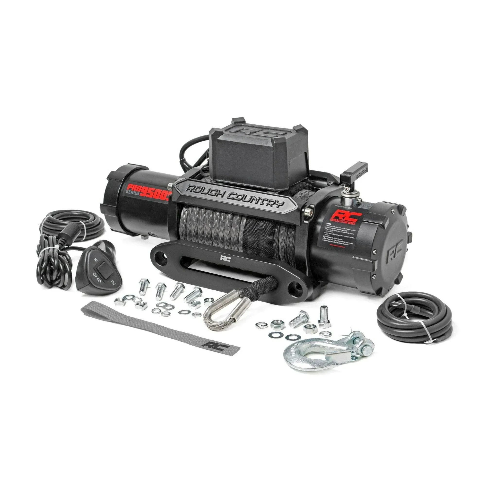 Rough Country 9,500LB PRO Series Electric Winch | Synthetic Rope - PRO9500S