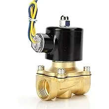 Beduan Brass Electric Solenoid Valve, 1/2" 12V Air Valve Normally Colsed for Water Air Gas Fuel Oil