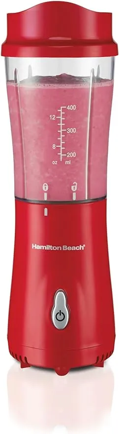 Hamilton Beach 51101R Single-Serve Blender with Travel Lid, Red