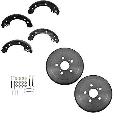 Rear Brake Drum and Brake Shoe Kit - Compatible with 2003-2008 Toyota Corolla (USA Built Vehicles)