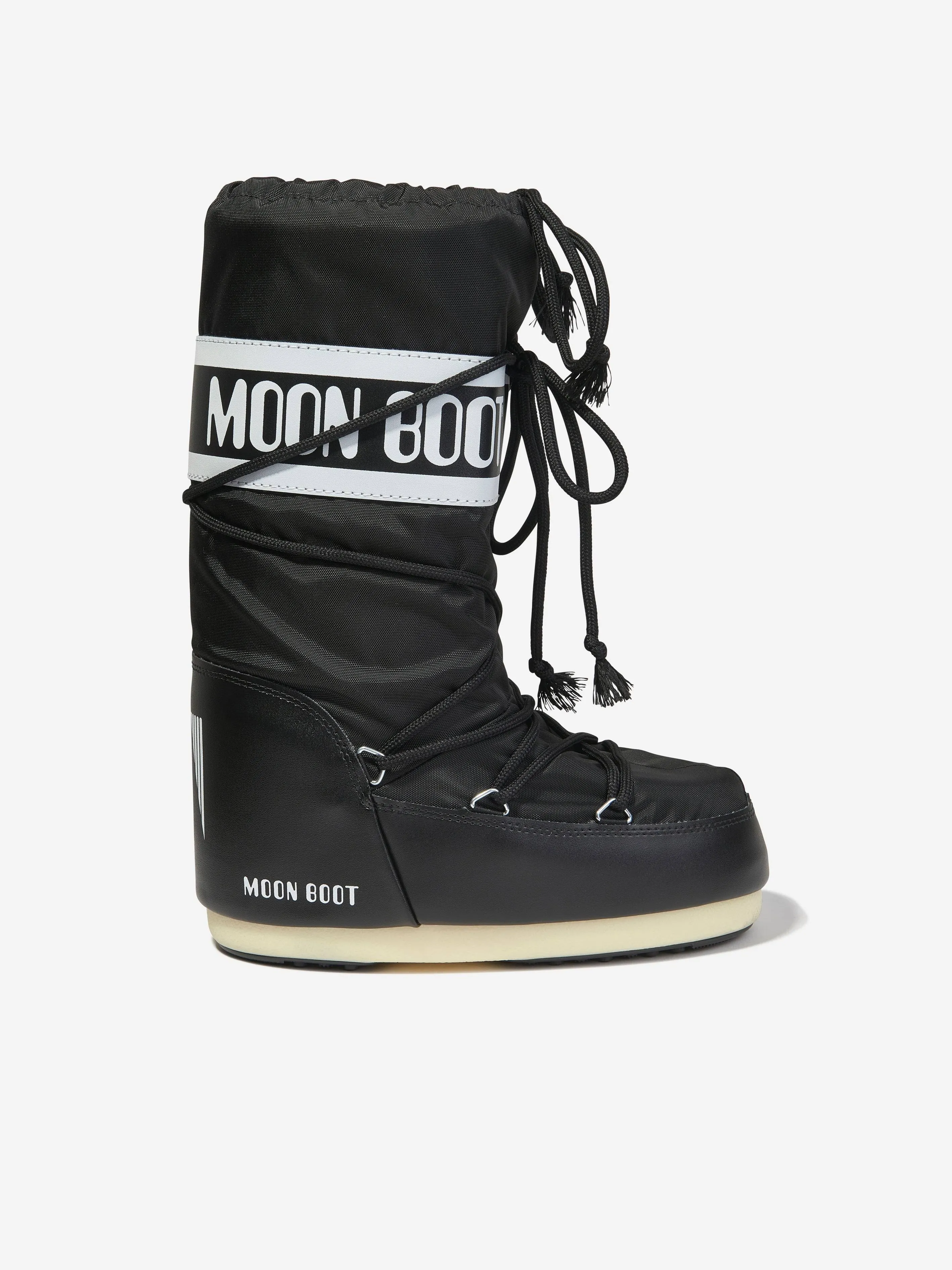 ICON JUNIOR BLACK NYLON BOOTS | Moon Boot® Official US Store