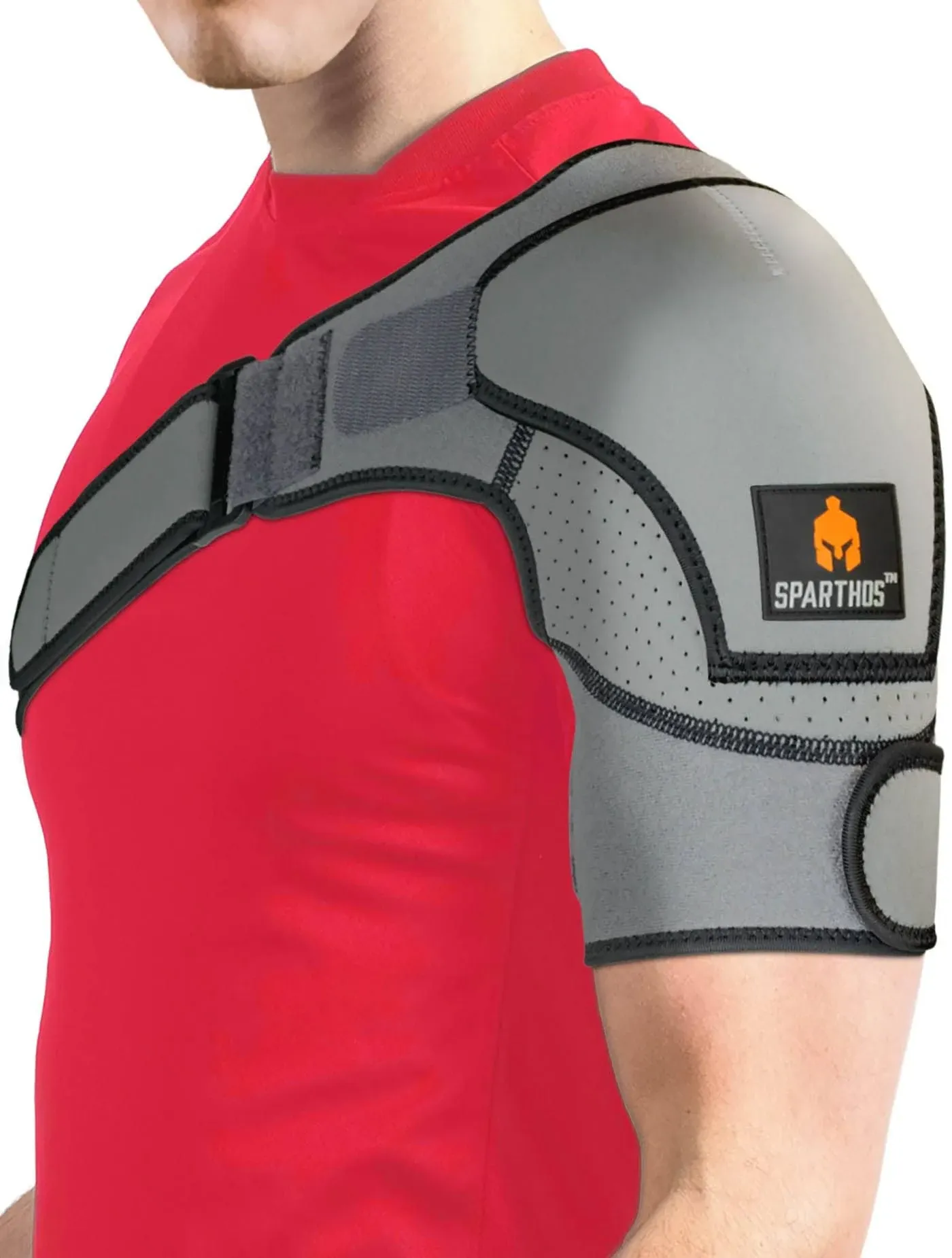 Sparthos Shoulder Brace Support and Compression Sleeve for Torn Rotator Cuff