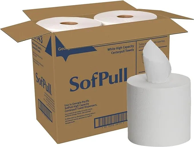 Georgia-Pacific SofPull Centerpull High Capacity Paper Towels, White, 28143, 567 Sheets Per Roll, 4 Rolls Per CaseGeorgia-Pacific SofPull Centerpull High Capacity Paper Towels, White, 28143, 567 Sheets Per Roll, 4…