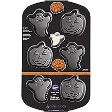 Wilton Halloween Ghost and Pumpkin Mini Cake Pan, 6-Cavity