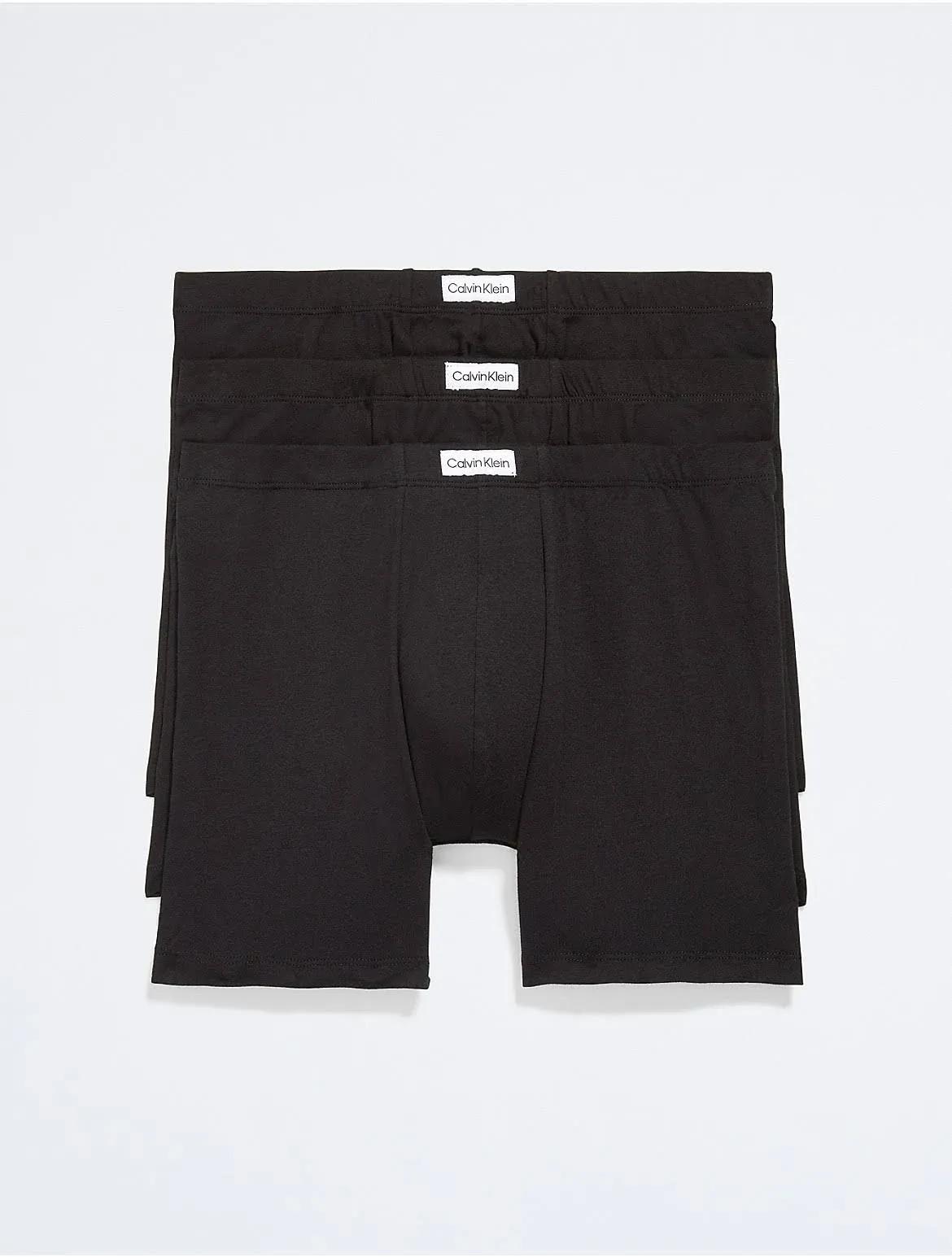 Calvin Klein Men's Pure Cotton Stretch Blend 3-Pack Boxer Brief - Black - M