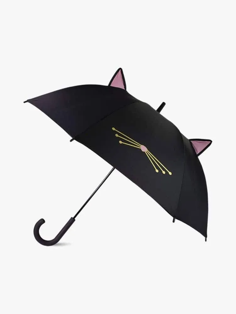 Kate Spade Black Cat Umbrella Brand New