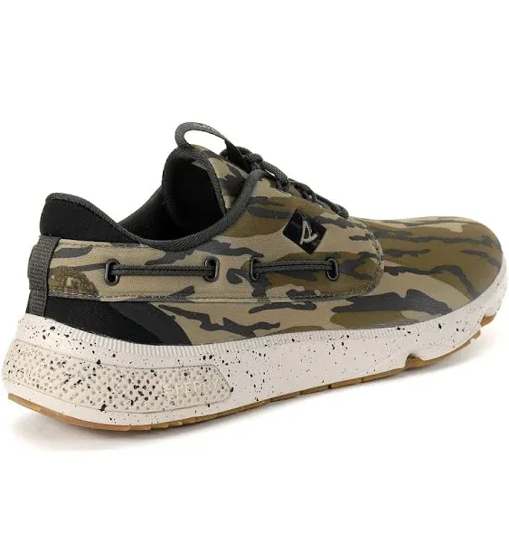 Sperry 7 Seas, 3 Eye Top Sider Olive Camo Mossy Oak Size 9 -M  Fishing Hunting 