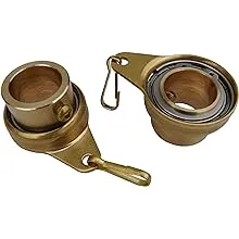 Stanwood Wind Sculpture Non Tangle Flagpole Swivel/Rotating Ring, Brass Spinner with Stainless Steel Bearing - 1", Pack of 2, Imported