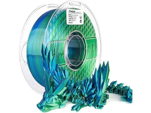 AMOLEN 3D Printer Filament PLA Filament 1.75mm Dual Color Filament