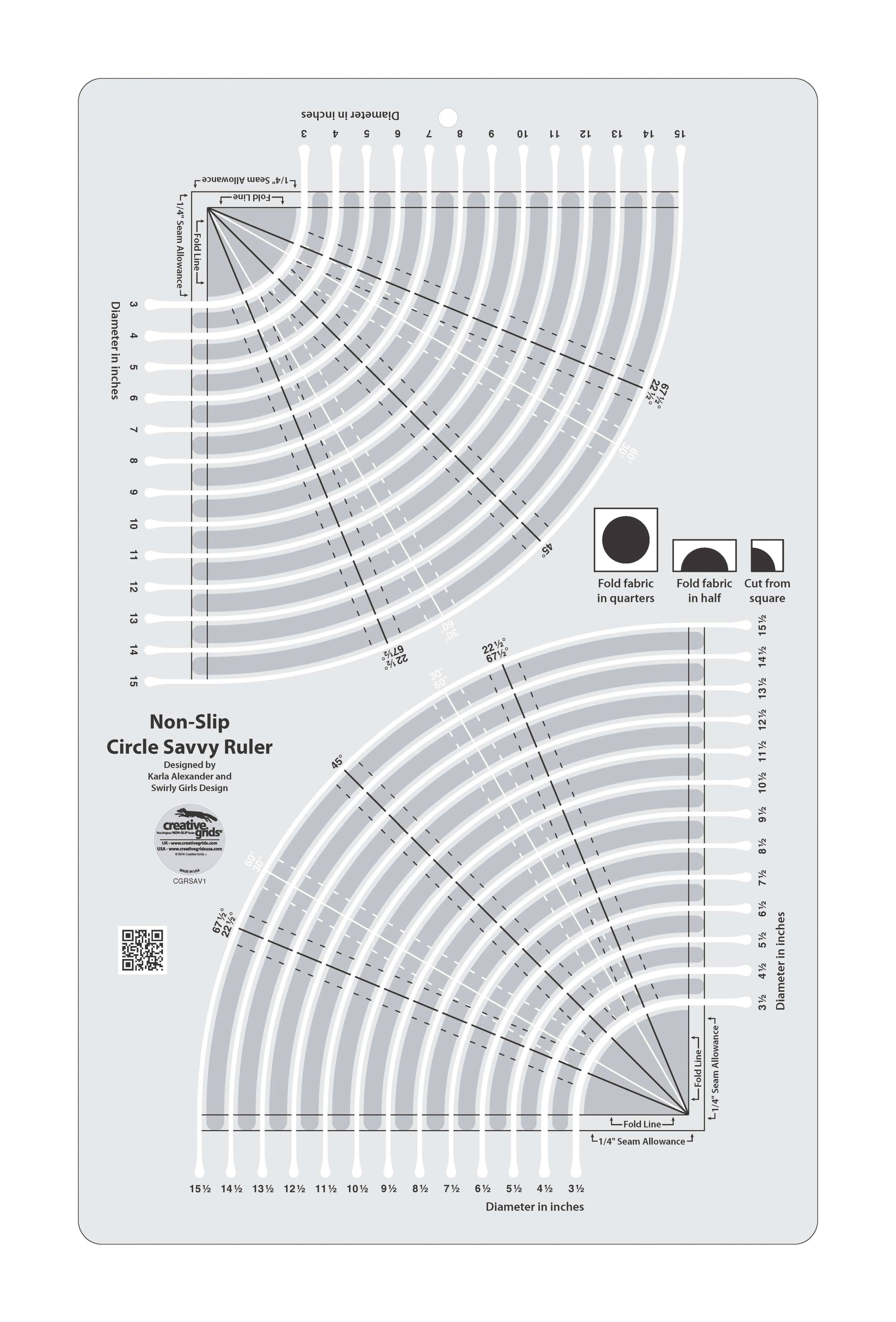 Circle Savvy 11-3/4in x 18-1/2in, Creative Grids