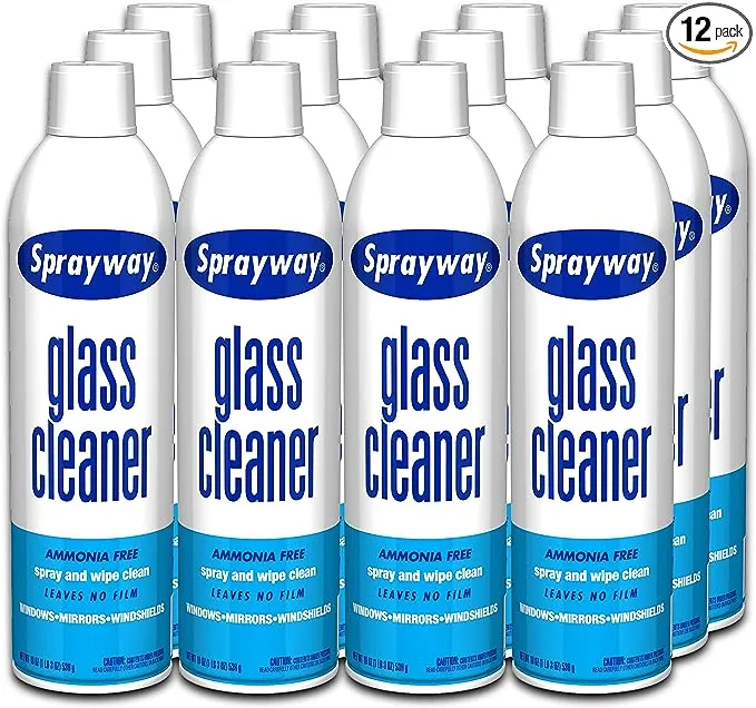 Sprayway Glass Cleaner, SW-050 19 oz Cleaner for Auto and Home for A Streak-Free ...