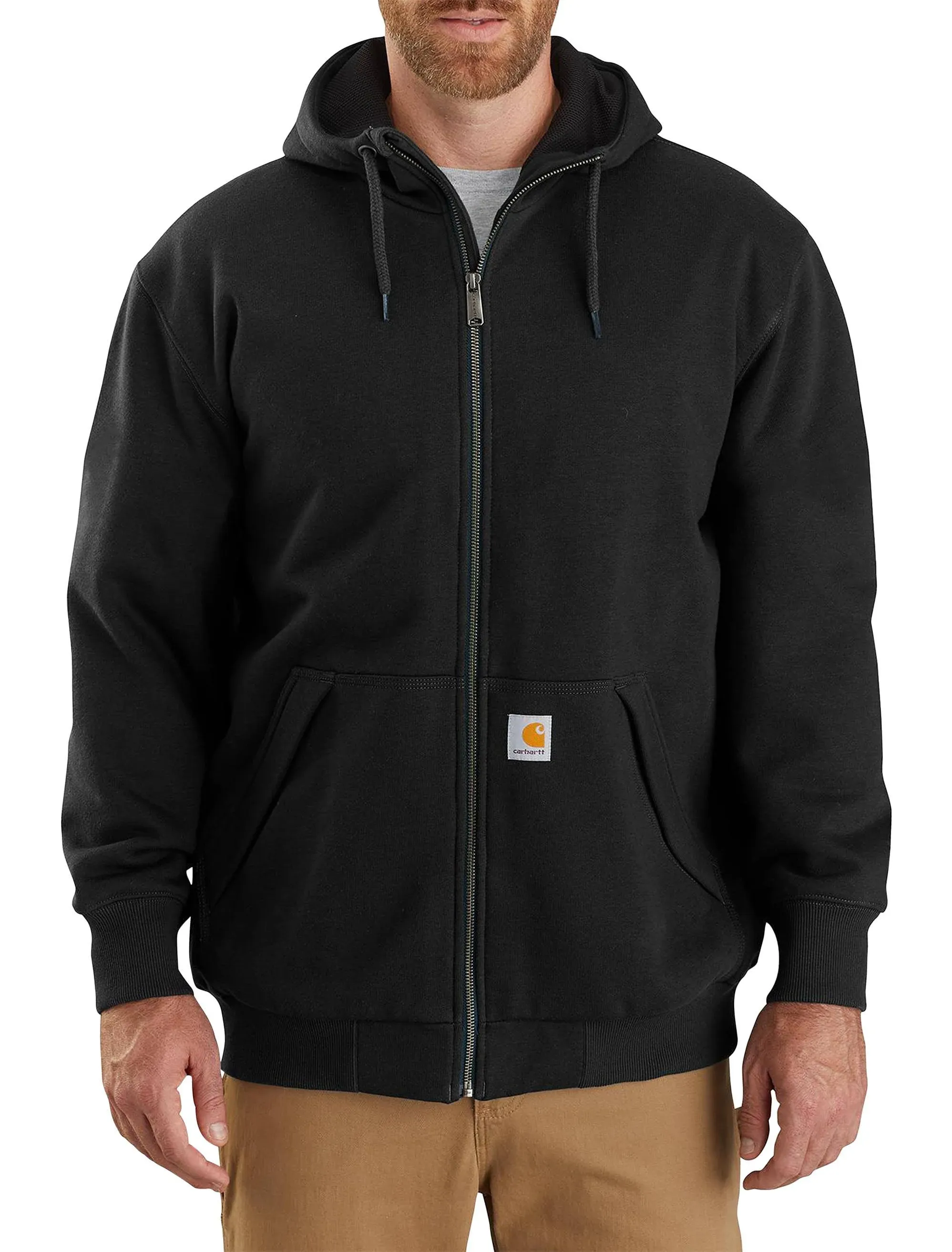 Men&#39;s Carhartt Rain Defender Loose Fit Midweight Thermal-Lined Full-Zip Sweatshirt