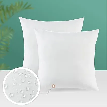 Outdoor Pillow Inserts Set of 2 20x20 Throw Pillows Insert Water Resistant De...