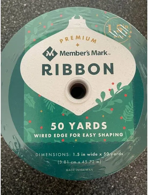 Member's Mark Premium Wired Holiday Ribbon