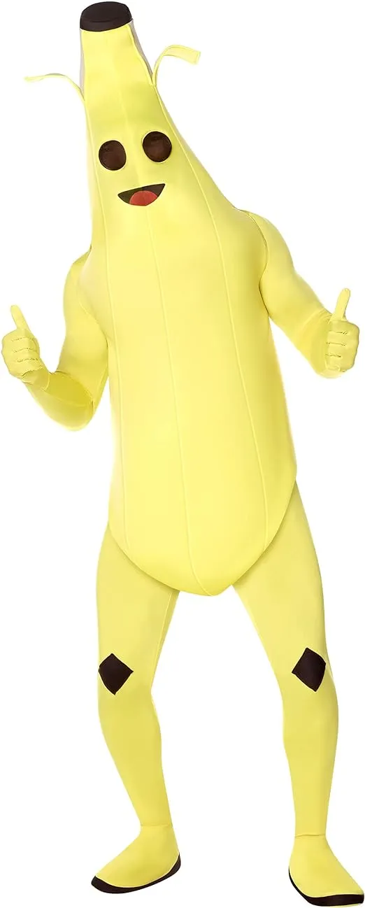 Spirit Halloween Fortnite Adult Peely Costume | Officially Licensed | Group Costume | Video Game Cosplay | Banana Costume