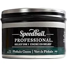 Speedball Professional Relief Ink - Phthalo Green, 8 oz