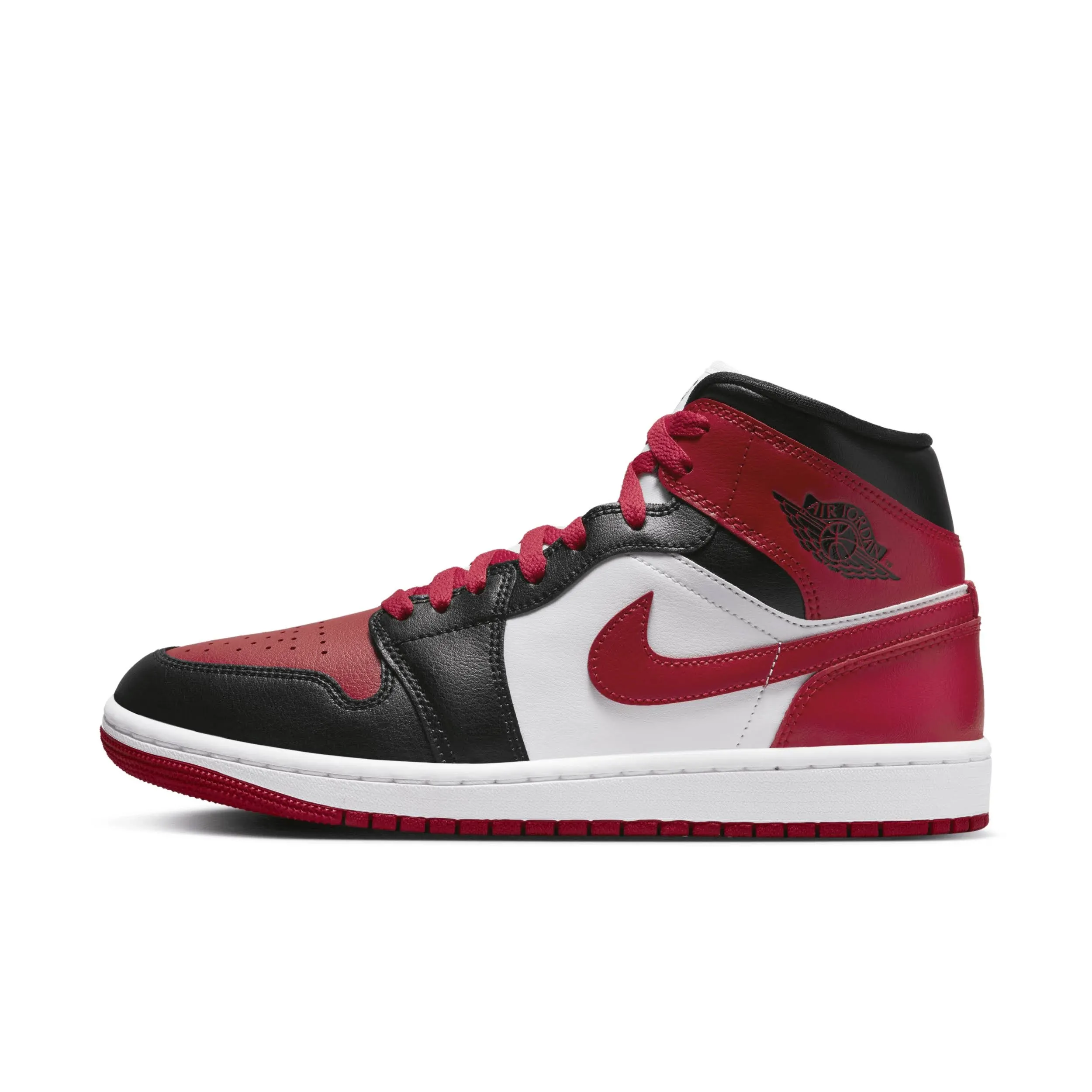 Women's Air Jordan 1 Mid - Black | Gym Red | White / 9