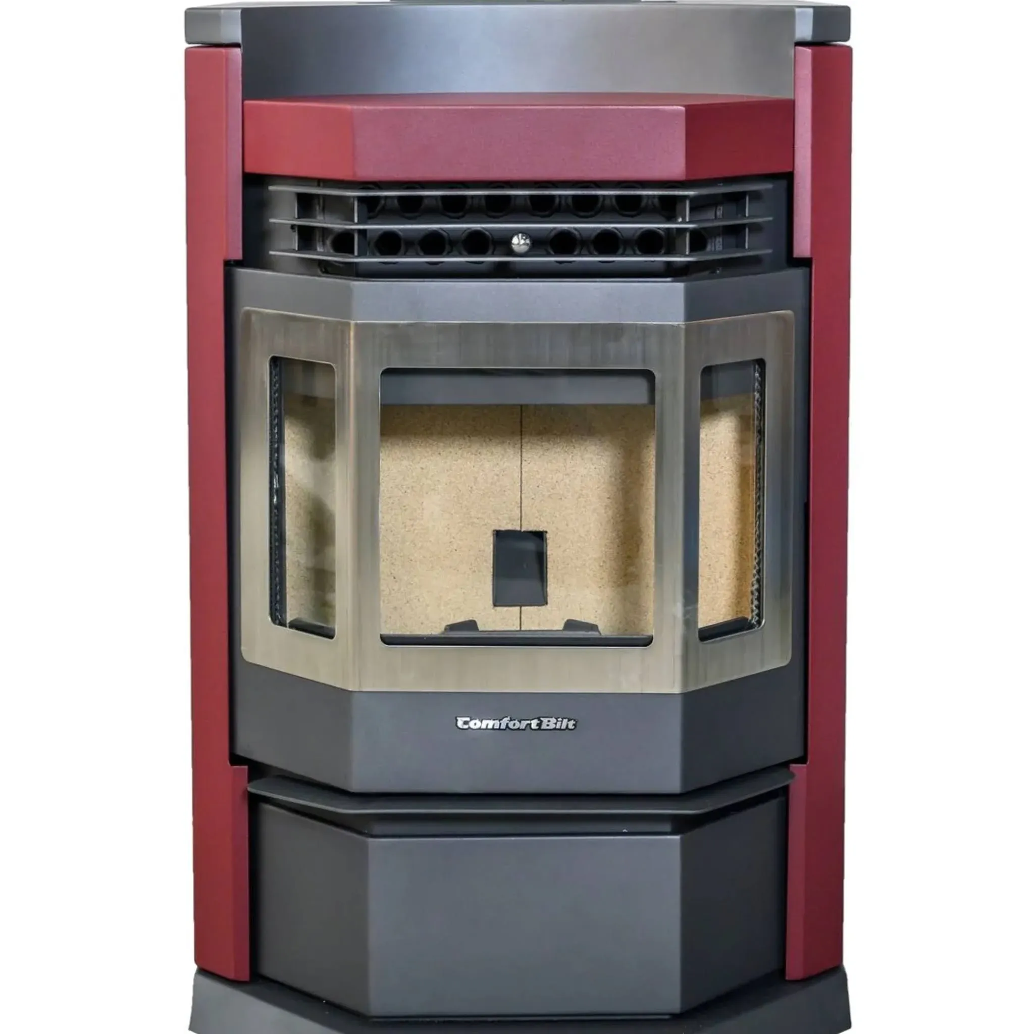 ComfortBilt HP22NSS-Burgundy Pellet Stove 2,800 sq. ft. EPA Certified in Burgundy and SS Trim HP22NSS-BURG