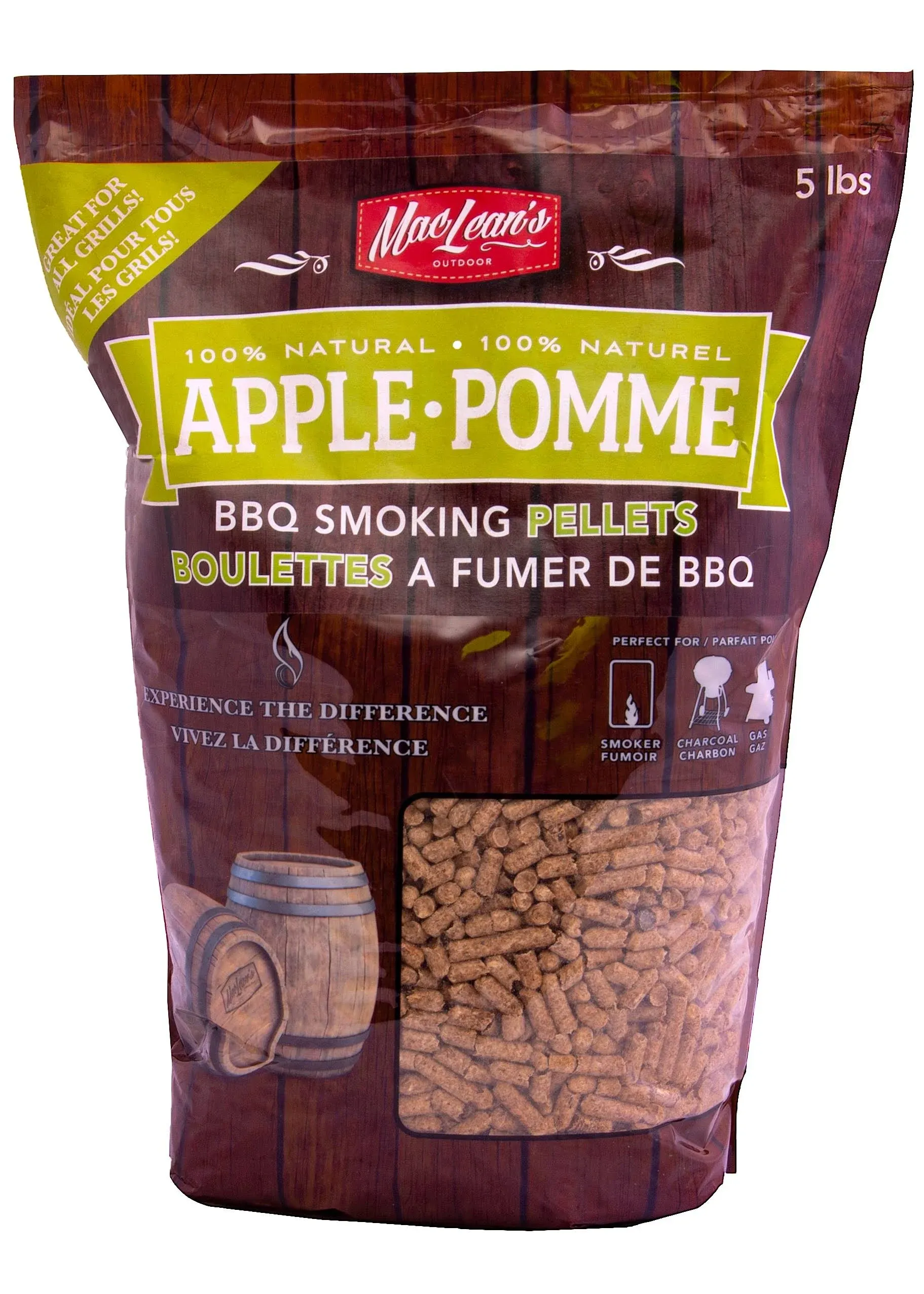 Maclean's 5 lbs. Apple BBQ Smoking Pellets