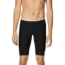 Speedo mens Swimsuit Endurance+ Solid Usa Adult athletic swim jammers, Speedo Black, 38 US