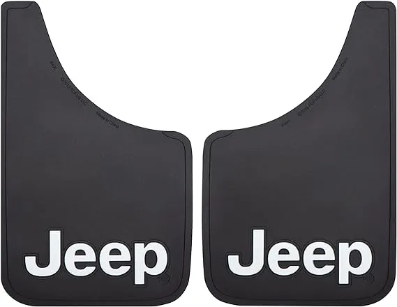 Plasticolor 000575R01 Jeep Logo Easy Fit Mud Guard -15 x 9 inch -Set of 2