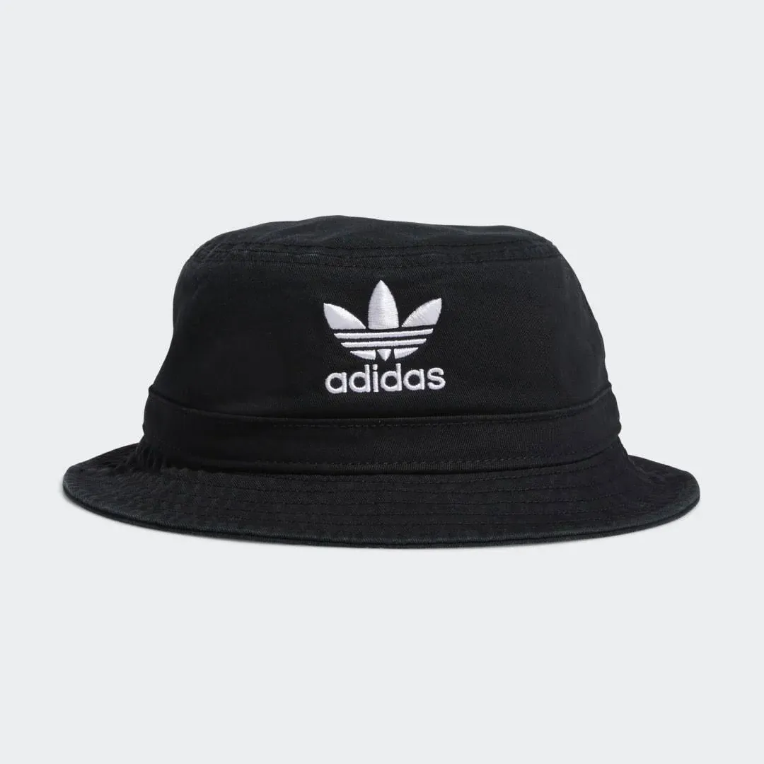 New Adidas Originals Unisex Washed Canvas Bucket Hat Color Black/White NWT