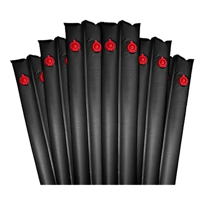 Deluxe 16-Gauge Double-Chamber Winter Water Tube for Swimming Pool Covers 4 Black Pack of 6