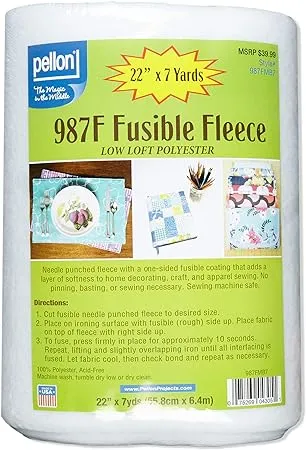 Pellon 987F Fusible Fleece 22" (Bolt, 7 yards), Fabric by the Bolt