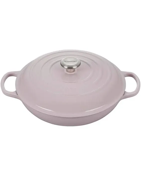 Le Creuset 3.5qt Signature Cast Iron Braiser White