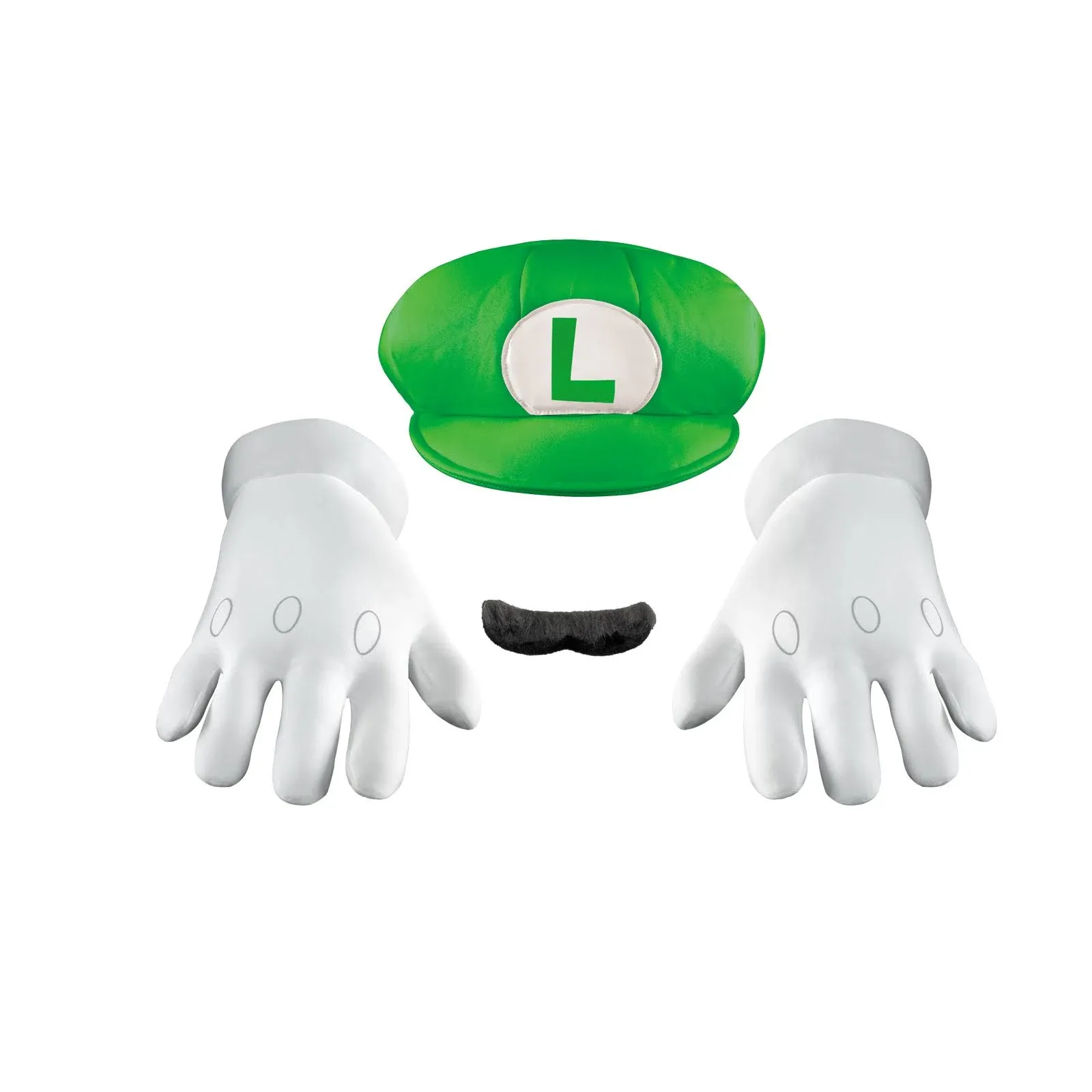 Disguise Super Mario Brothers Luigi Adult Accessory Kit, Green/White, One Size