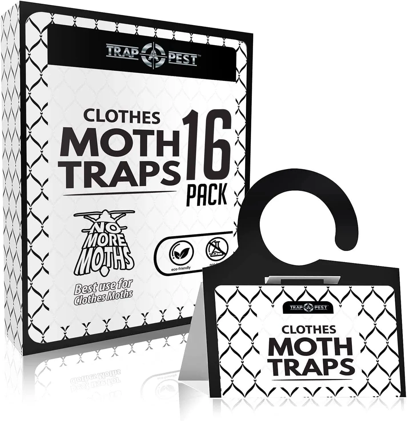 Clothing Moth Traps 16 Pack - Non Toxic Moth Traps for Clothes with Pheromone At