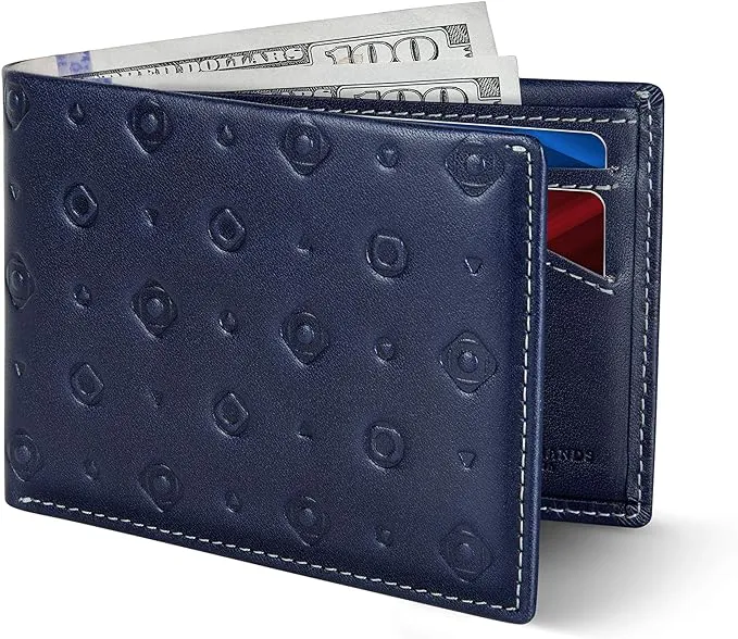 SERMAN BRANDS Mens Slim Bifold Wallet RFID Blocking Minimalist Front Pocket Wallets for Men - Thin & Stylish