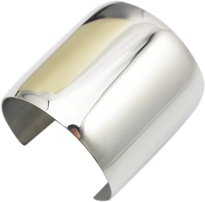 Stainless Steel Smooth Polished Open Cuff Bangle Bracelet for Women Lady Girls Gift