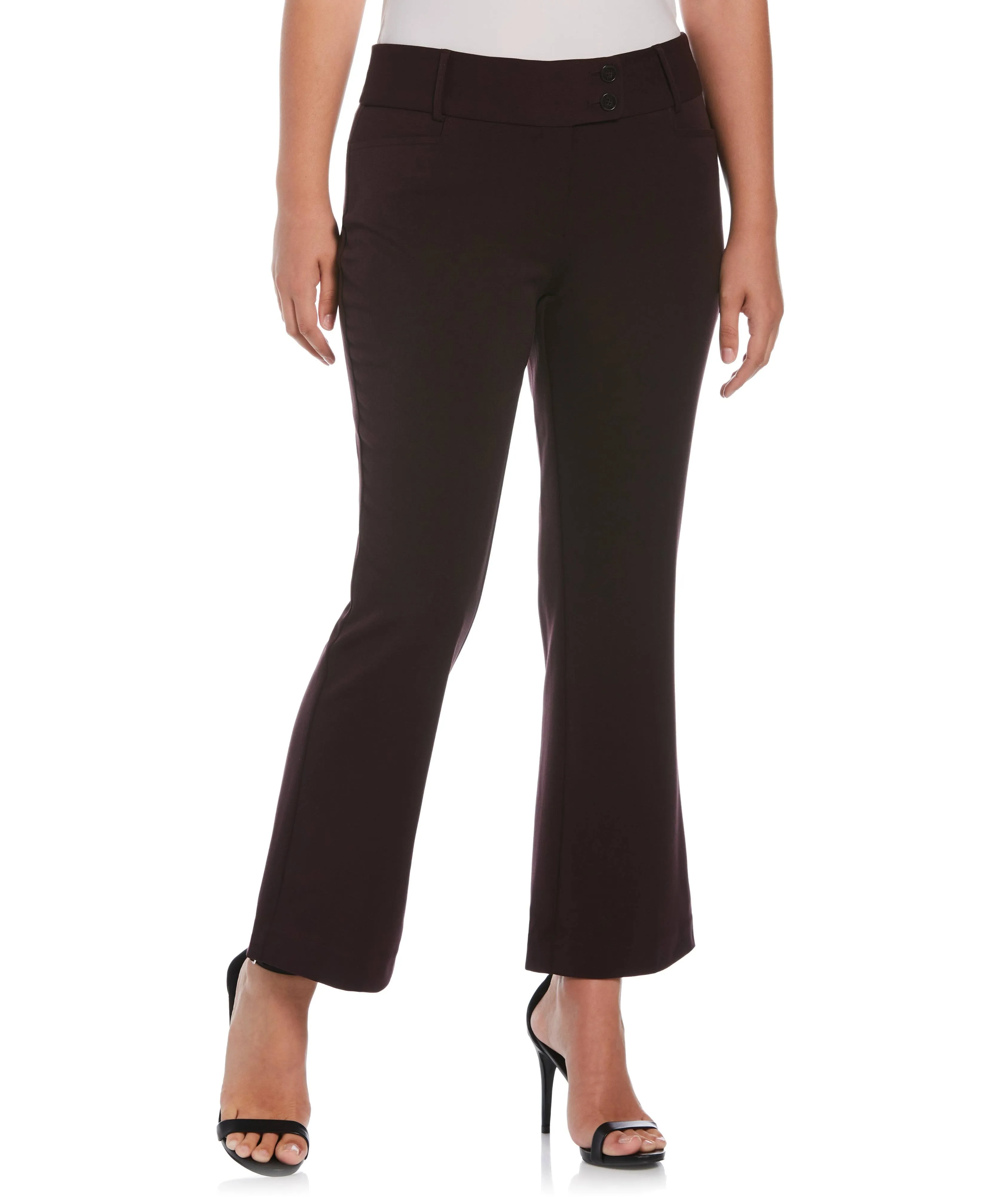 Rafaella Women's Curvy-Fit Pants - Black - Size 6